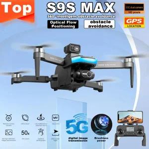 2024 S9S 드론 프로페셔널 4K HD 듀얼 카메라 GPS 리턴 브러시리스 모터 360   장애물 회피 RC 쿼드콥터 드