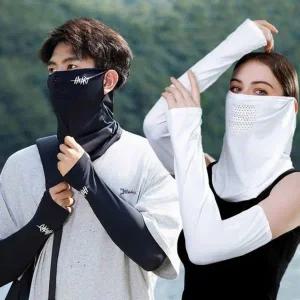 [셀러에이드]겨울잡화 레터링 쿨링 여성 세트 팔 남성 포인트 토시 마스크