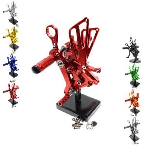 BMW S1000RR HP4 2009-2014 오토바이 리어셋 발판 조절 가능한 알루미늄 CNC 풋 페그 리어 세트