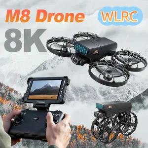 M8 GPS 드론 4K 프로페셔널 8K HD 듀얼 카메라 브러시리스 모터 5G WIFI FPV 접이식 RC 쿼드콥터 헬리콥터