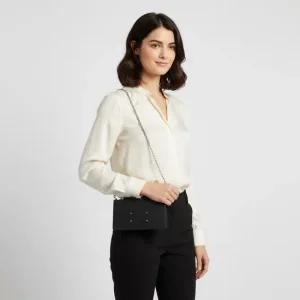 메종 마르지엘라 4 스티치 체인 지갑 - 블랙  SA1VL0038P4455T8013