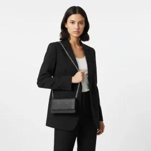 메종 마르지엘라 미디움 4 스티치 체인 지갑 - 블랙  SA3UI0008P4455T8013