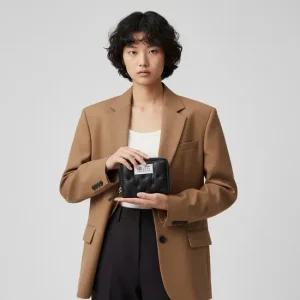 메종 마르지엘라 집 어라운드 콘티넨탈 지갑 - 블랙  SA1UI0032P6434T8013