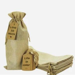 고품질 와인 샴페인 삼베 포장 가방 10개 세트 샴페인선물 고급포장 (WFFYHT5)