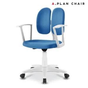 [에이플랜체어]D3 화이트 학생용 듀얼백 의자(DW350)