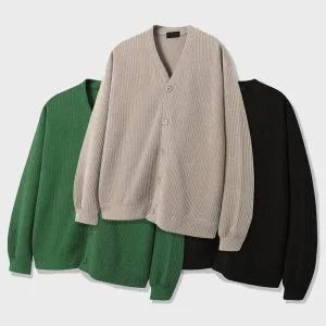 [셀러허브]남자가디건 울 브이넥 캐시라이크 오버핏 빅사이즈 하 (S31806392)