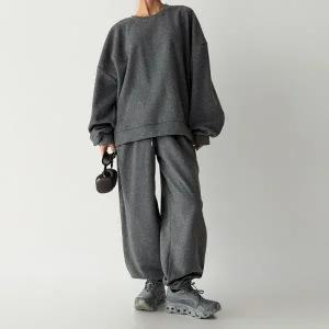 [다잇템] 여자 플리스 츄리링바지 맨투맨 겨울츄리닝 벌룬 세트_23918329_588872