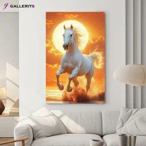 [GALLERITS]해돋이 백마 말 그림 일출 태양 돈들어오는 거실 사무실 액자