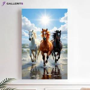 [GALLERITS]일출 삼마도 말 그림 거실 사무실 돈들어오는 액자 개업선물