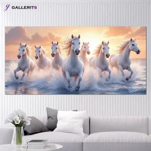 [GALLERITS]일출 칠마도 태양 말 그림 병오년 거실 인테리어 액자