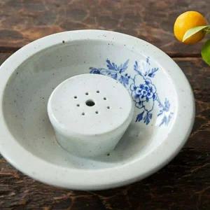 이천도자기 SP48FL45 목단 연지 퇴수기 도자기 다기 다도구