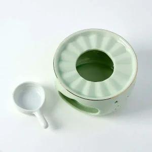 힐링데이 ZC32OG24 도자기 티 워머 민트 다도 차데우기