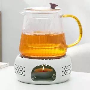 힐링모드 CH82IC30 도자기 티워머(화이트+브론즈)다도 차우리기