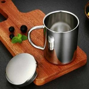 286ml KF78CQ23 뚜껑 컵 이중 스테인리스 물컵 쿠킹스