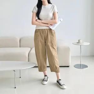 [라일리여성의류] Rly 패션팬츠 8부바지 키키얀 데일리바지 데일리팬츠