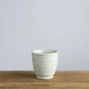 이천도자기 PQ25WP53 판주물럭 줄무늬물컵 8cm