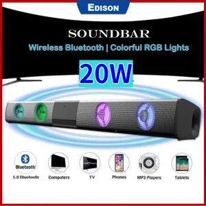 무선 블루투스 서브우퍼 3D 스테레오 서라운드 사운드바 홈 시어터 오디오 스피커 FM 수신 컴퓨터에 적합 B