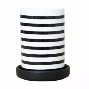 수저통 WW10YL26 1단 스트라이프 숟가락통 도자기수저함 주방수