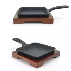 사각 OG26AY85 손잡이 볶음팬 주물팬 감바스팬 목받침세트 6호