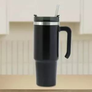 써머원 PW94HA11 보온보냉 빨대 텀블러 자동차 보냉컵 블랙
