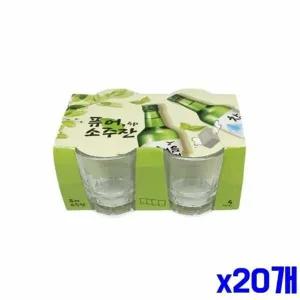 투명한 JC62IG44 소주잔 4P x20개 사케잔 술상 술잔