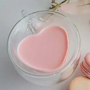 하트모양 HR07YI59 이중유리컵 아이전용컵 손님맞이 투명커피컵