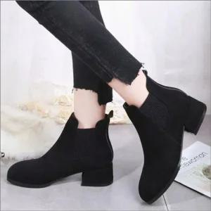 Rly 여성 첼시부츠 기모안감 겨울 스웨이드 앵클부츠