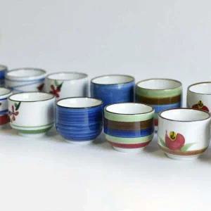 오색 GZ33WK86 도자기 소주잔 정종잔세트 8P