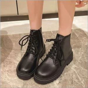 인기상품 부츠 워커 볼드솔 하이탑 여자 레더 빅사이즈 레이스업 인조 [WFLAI7O_251215]