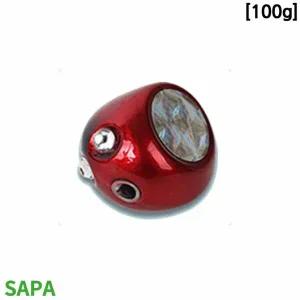 싸파 유동식 타이라바 헤드 100g 레드 2개입 참돔낚씨