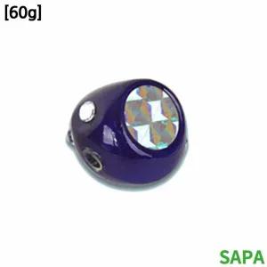 싸파 유동식 타이라바 헤드 60g 퍼플 2개입 참돔낚씨