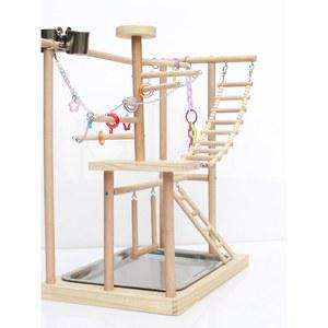 앵무새 놀이터 횟대 모란 조류 나무 횃대 대형 키우기