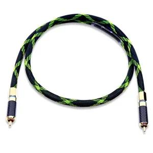 실버 도금 서브우퍼 케이블 디지털 동축 디코딩 케이블 하이파이 오디오 RCA 신호 4 코어 75Ohm