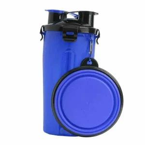 밥통 물통 휴대용 강아지휴대용사료통 강아지 블루