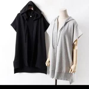 고품질 후드조끼 캐주얼 빅사이즈 오버핏 여성 여자 (WFFX1W9)