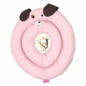 고양이 쿠션 넥카라 핑크 S 강아지 깔대기 핥음방지