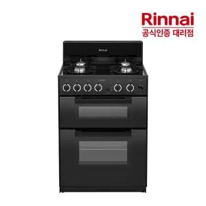린나이 4구 가스 오븐레인지 RSF-BM83CB 미드나잇블랙 참숯코팅 무수그릴