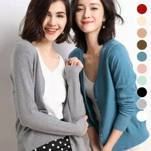 [라일리여성의류] Rly 봄가을 얇고 부드러운 레이어드 사무실 베이직 여