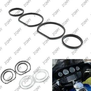 할리 데이비슨 여행용 일렉트라 스트리트 글라이드 2014-2023 용 4Pcs 오토바이 계기판 게이지 베젤 키트