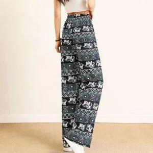 [라일리여성의류] Rly 와이드팬츠 여름 고무줄 쿨팬츠 몸빼바지 촌캉스