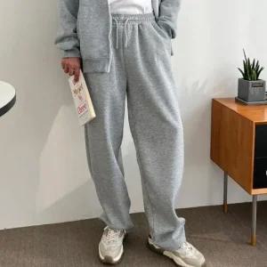 [라일리의류] Rly 카고바지 롱팬츠 와이드핏 허리밴딩 안감 면바지  43999025)