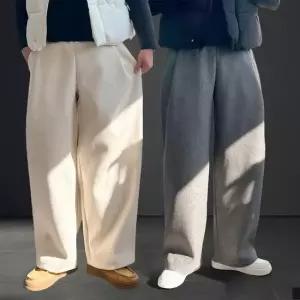 [라일리의류] Rly 히터스 핀턱 밴딩 벌룬 와이드 모직 팬츠  5c  43639019)