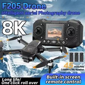 ZFR F205 드론 전문가용 8K HD 듀얼 카메라 스크린 리모컨 브러시리스 모터 접이식 쿼드콥터 RC 장난감