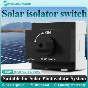 WSISO-100 IP66 딘 레일 실외 1500V 32A 63A 80A 100A 4P 태양 광 PV DC 절연체 단로기 스위치 내부
