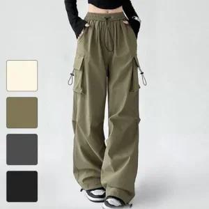 [라일리여성의류] Rly 스트링카고팬 조거 통바지 밴딩 건빵바지 고무줄  43638615)