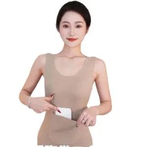 [라일리여성언더웨어] Rly 겨울 융털 기모나시 여성 핫팩 보온나시  43639490)