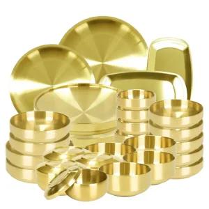 한국복진 티타늄코팅 이중구조 스텐레스 식기세트 홈세트