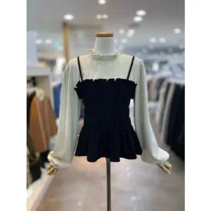 [갤러리아] [클리지]빙그레셔링프릴블라우스(CP9WBL02)