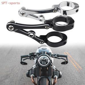바이크 오토바이 헤드 라이트 브래킷 마운트 클램프 39mm-41mm CNC 포크 튜브 스포트라이트 홀더 Harley Ca