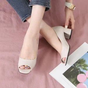 구두 베이직 여성화 여성구두 슬링백 토오픈 키높이 (WEF040F)